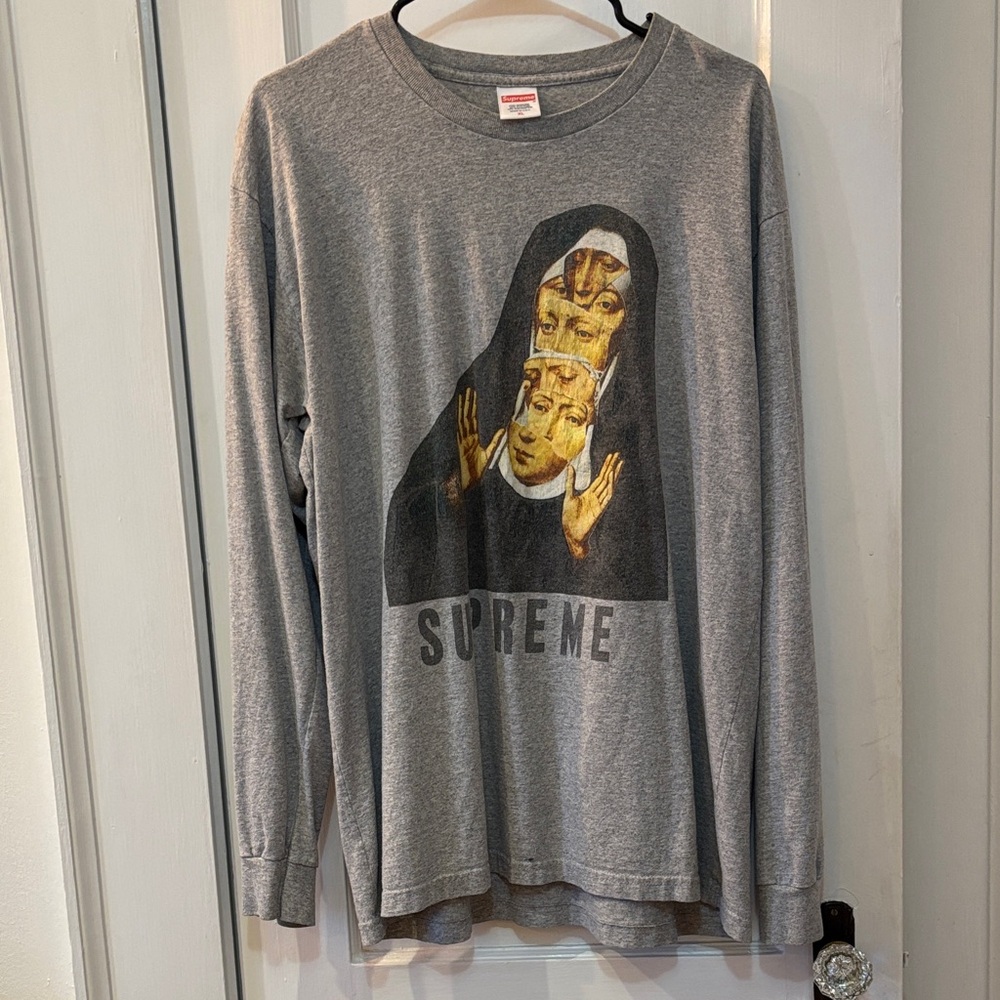Supreme Heather Gray Crewneck Tee